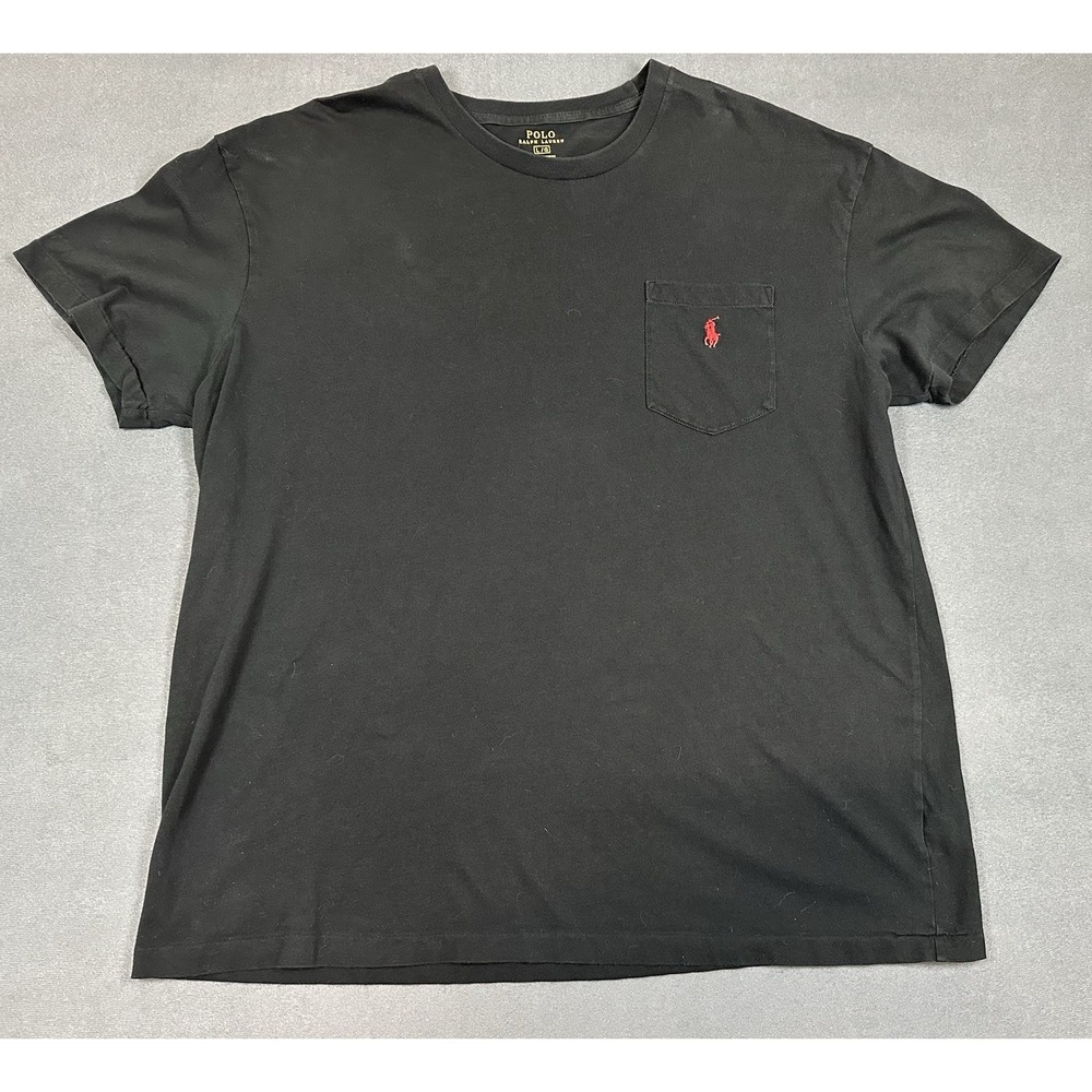 Polo Ralph Lauren Shirt 100% Cotton Short Sleeve Mens Size Large Black